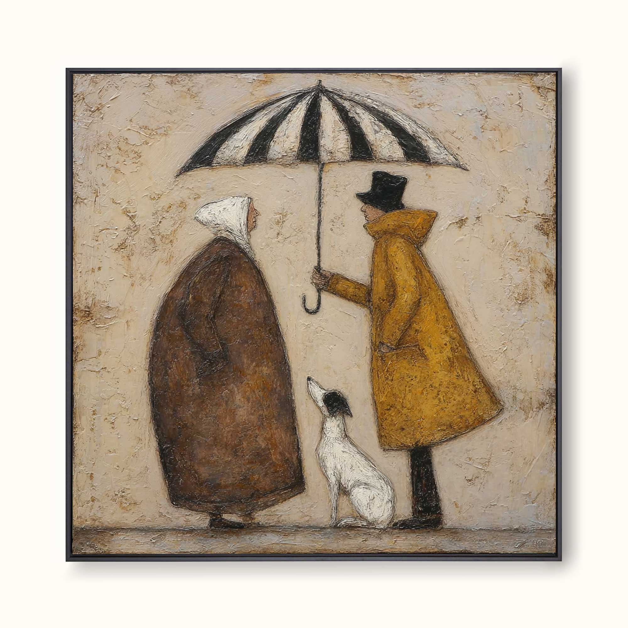 Handmade Original Minimalist People Oil Painting Large Figures Canvas Art Vintage Minimalist People Artwork