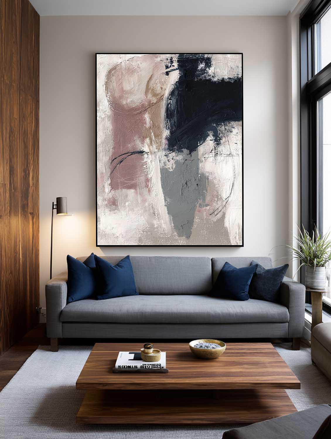 Neutral Beige And Light Pink Wall Art Large Beige Abstract Textured Painting Contemporary Handmade Canvas Wall Art