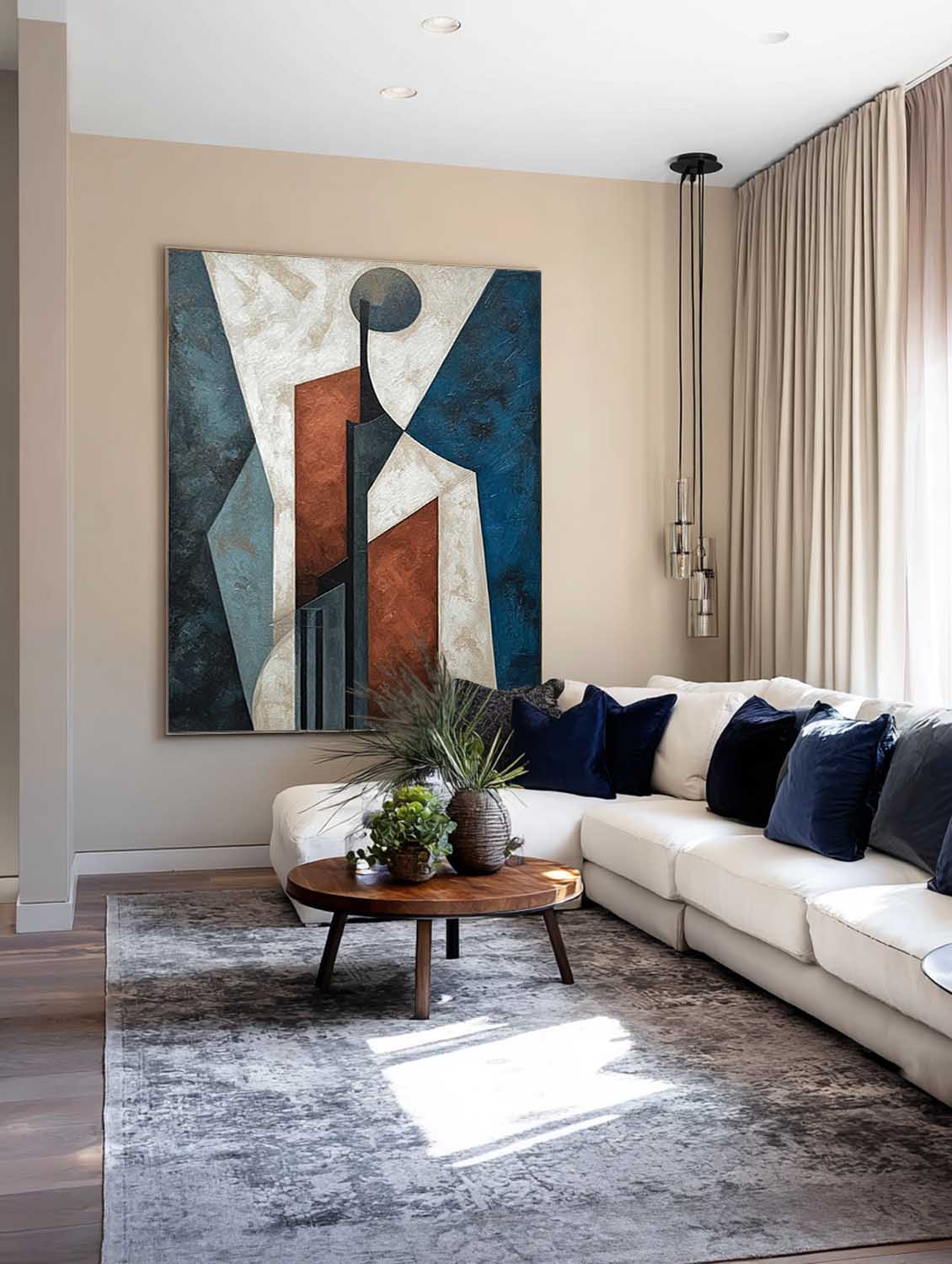 Original Geometric Canvas Painting Original Geometric Acrylic Painting On Canvas Original Handmade Geometric Home Decor