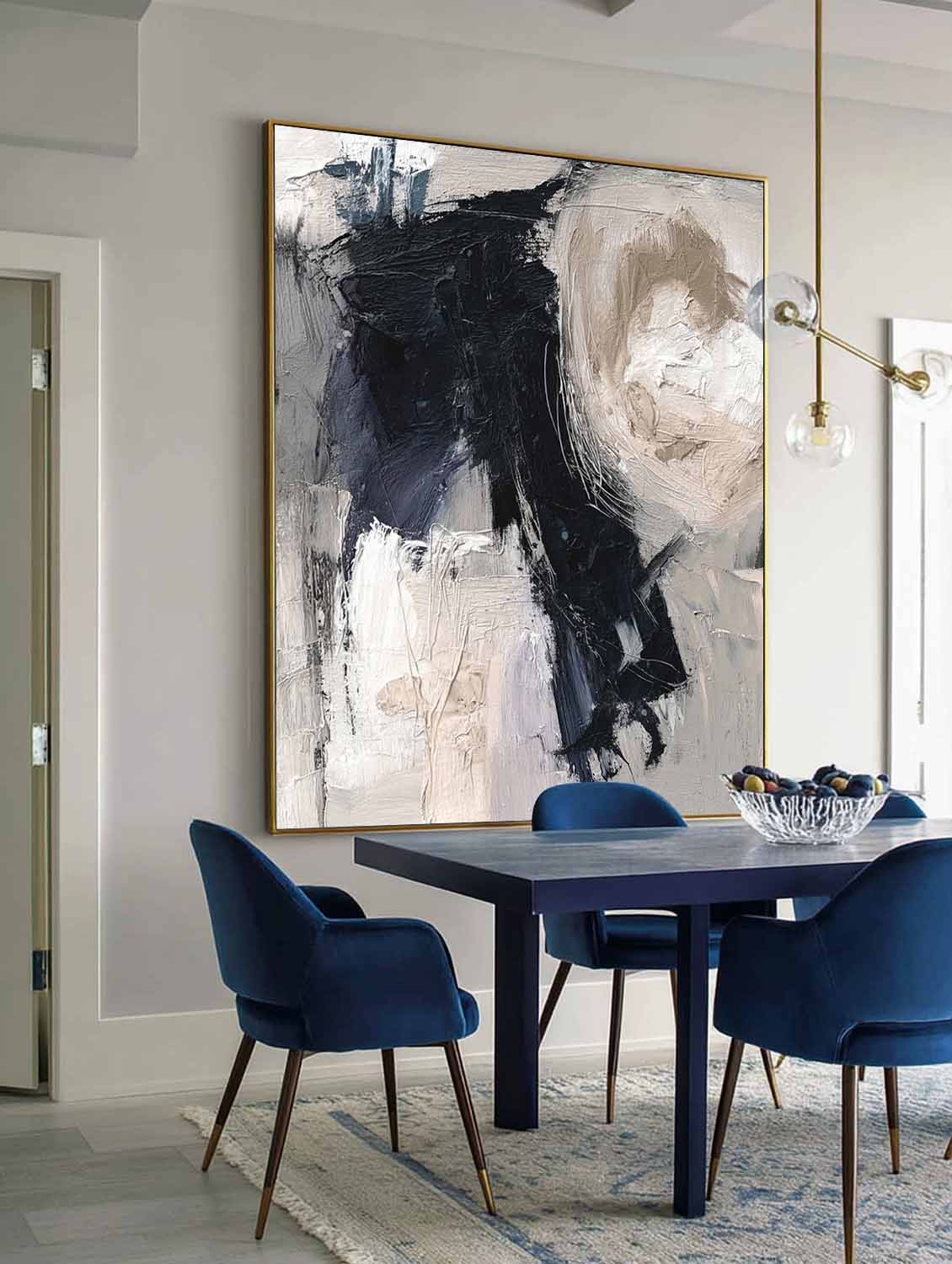 Handmade Black And Gray Wabi Sabi Wall Art Contemporary Neutral Textured Canvas Handmade Black Wabi Sabi Wall Art