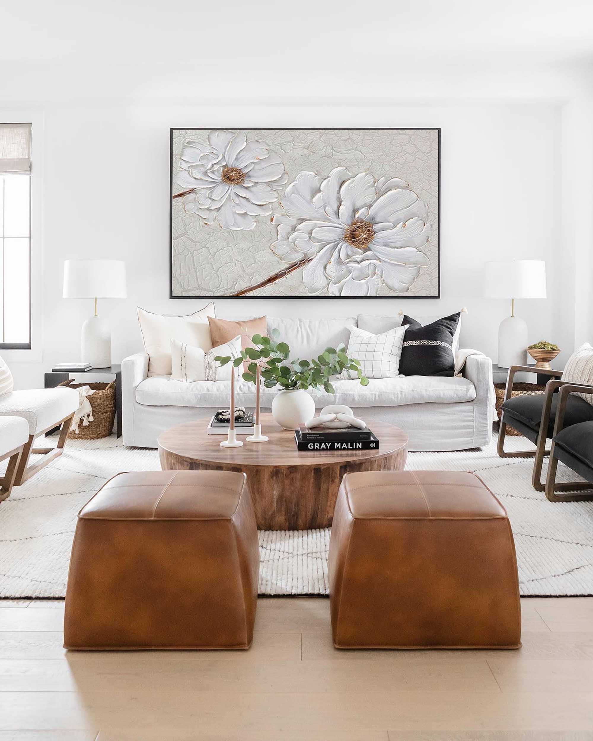 3d Flower Canvas Wall Art On Canvas Minimalist Wall Art Personalized Gift