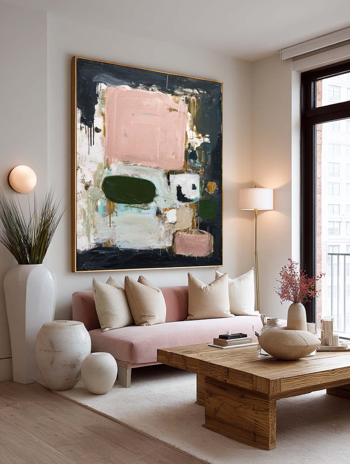 Handmade Multicolor Abstract Canvas Art Minimalist Handmade Multicolor Abstract Canvas Art