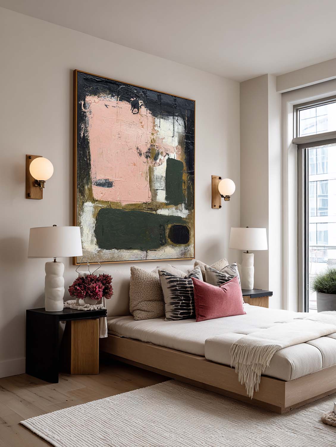 Handmade Multicolor Abstract Oil Painting Original Hand-Painted Abstract Wall Art Multicolor Texture Wall Art
