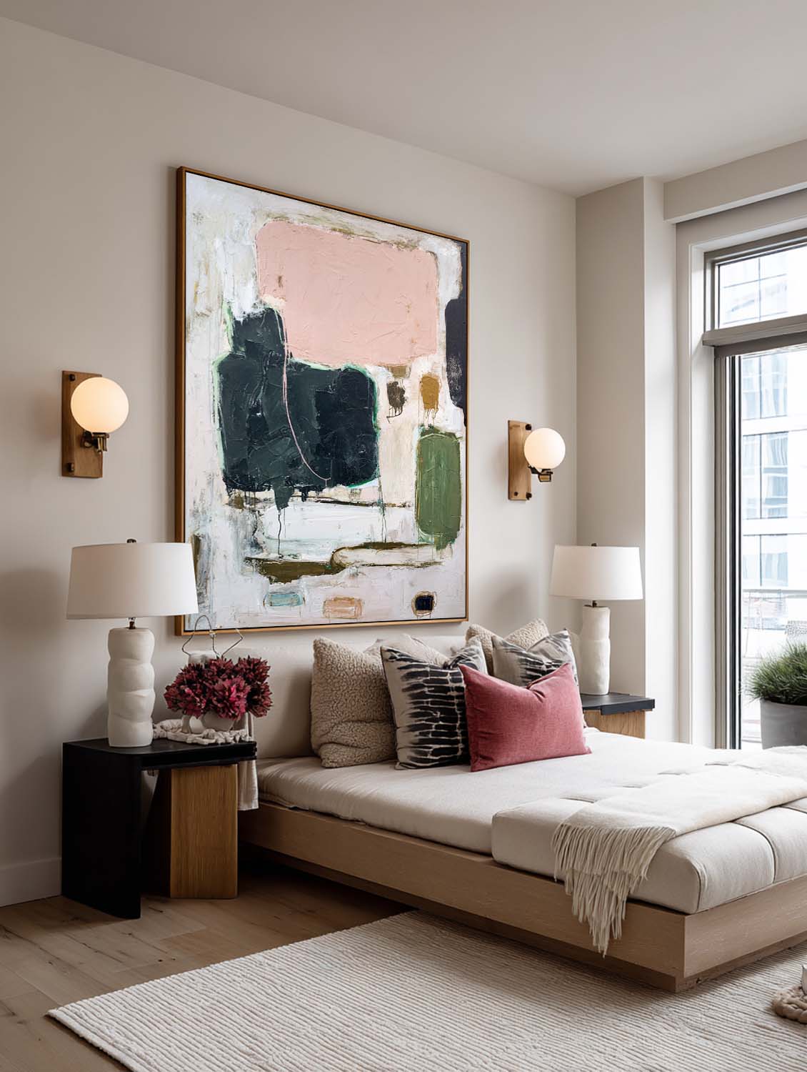 Original Multicolor Abstract Oil Painting Modern Multicolor Canvas Art Handmade Textured Abstract Painting