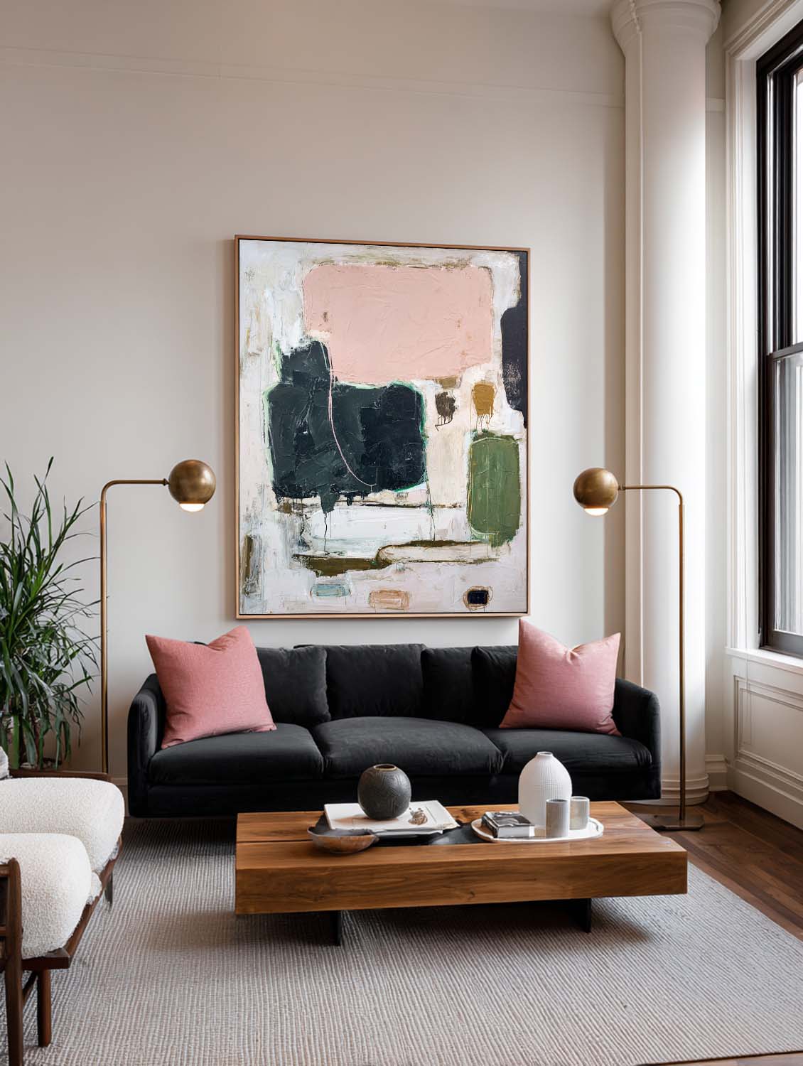 Original Multicolor Abstract Oil Painting Modern Multicolor Canvas Art Handmade Textured Abstract Painting