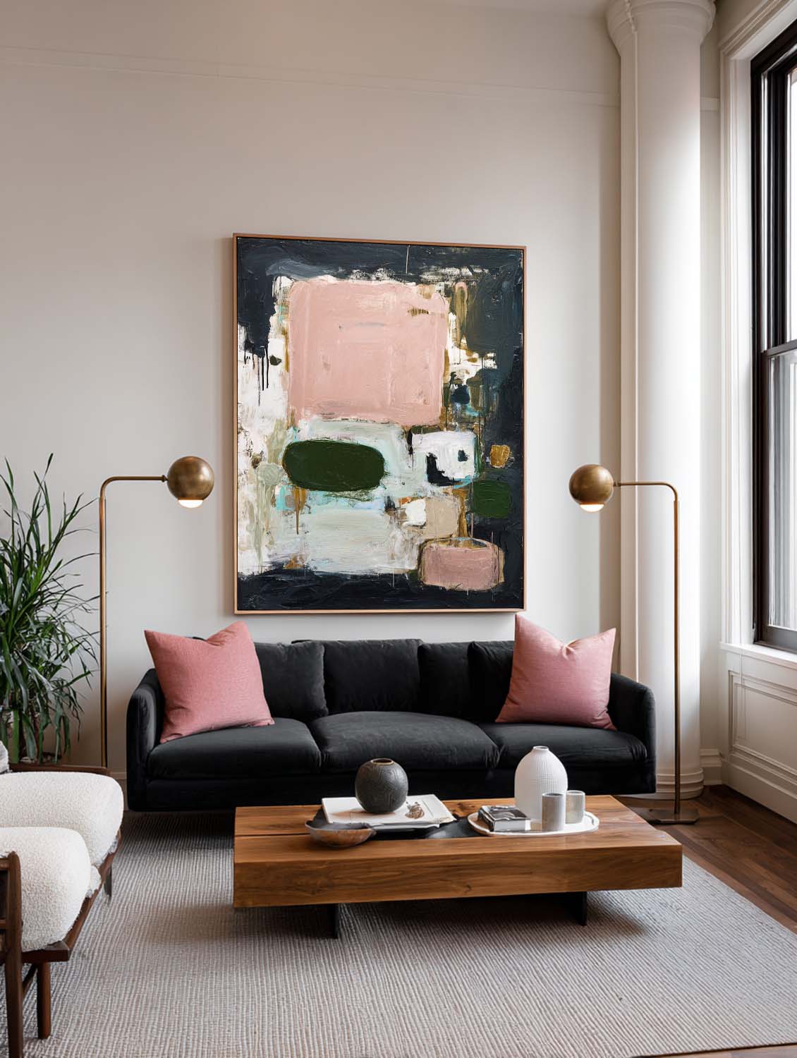 Handmade Multicolor Abstract Canvas Art Minimalist Handmade Multicolor Abstract Canvas Art