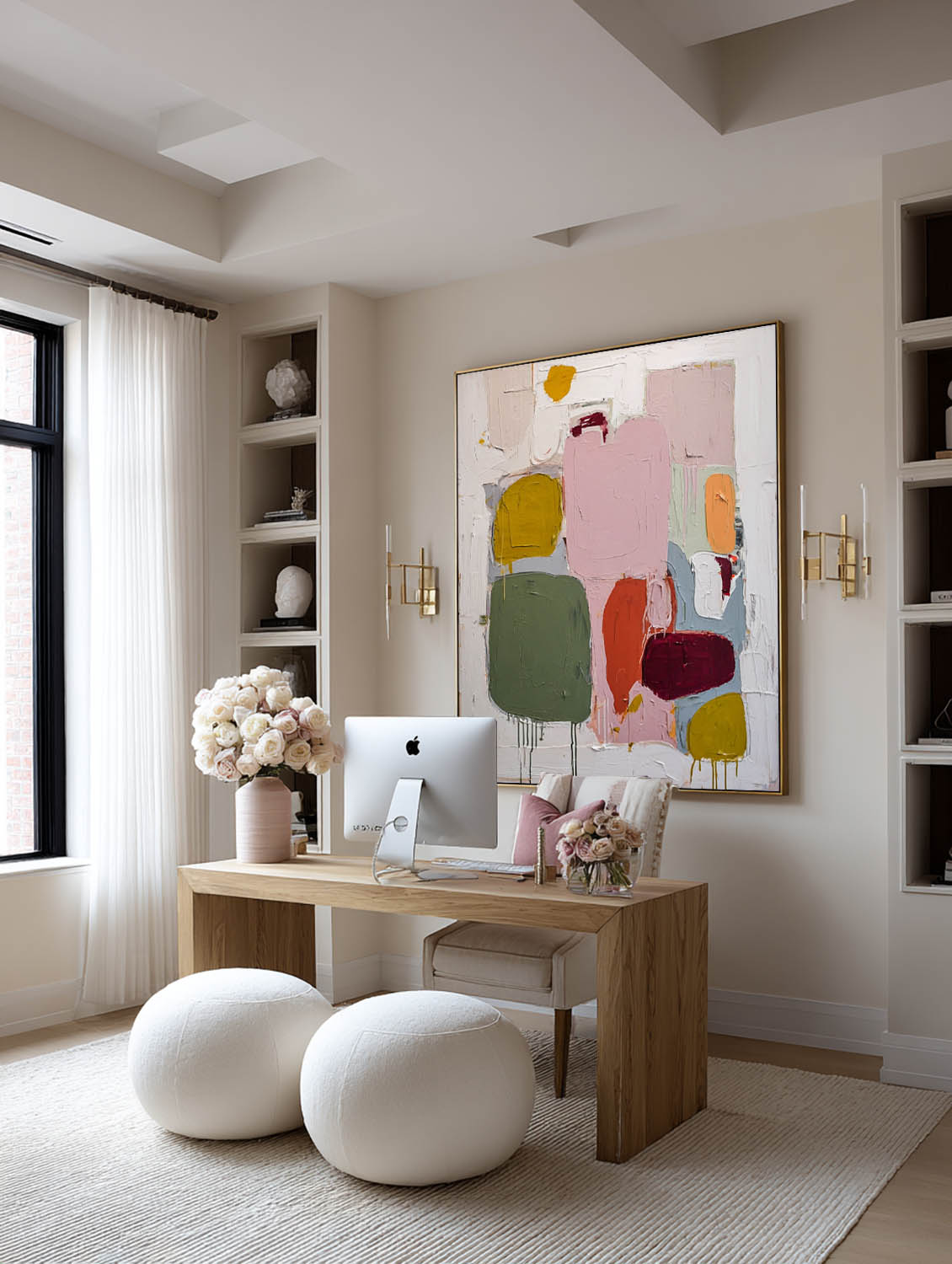 Large Multicolor Minimalist Abstract Painting On Canvas Colorful Abstract Texture Painting Contemporary Multicolor Abstract Painting