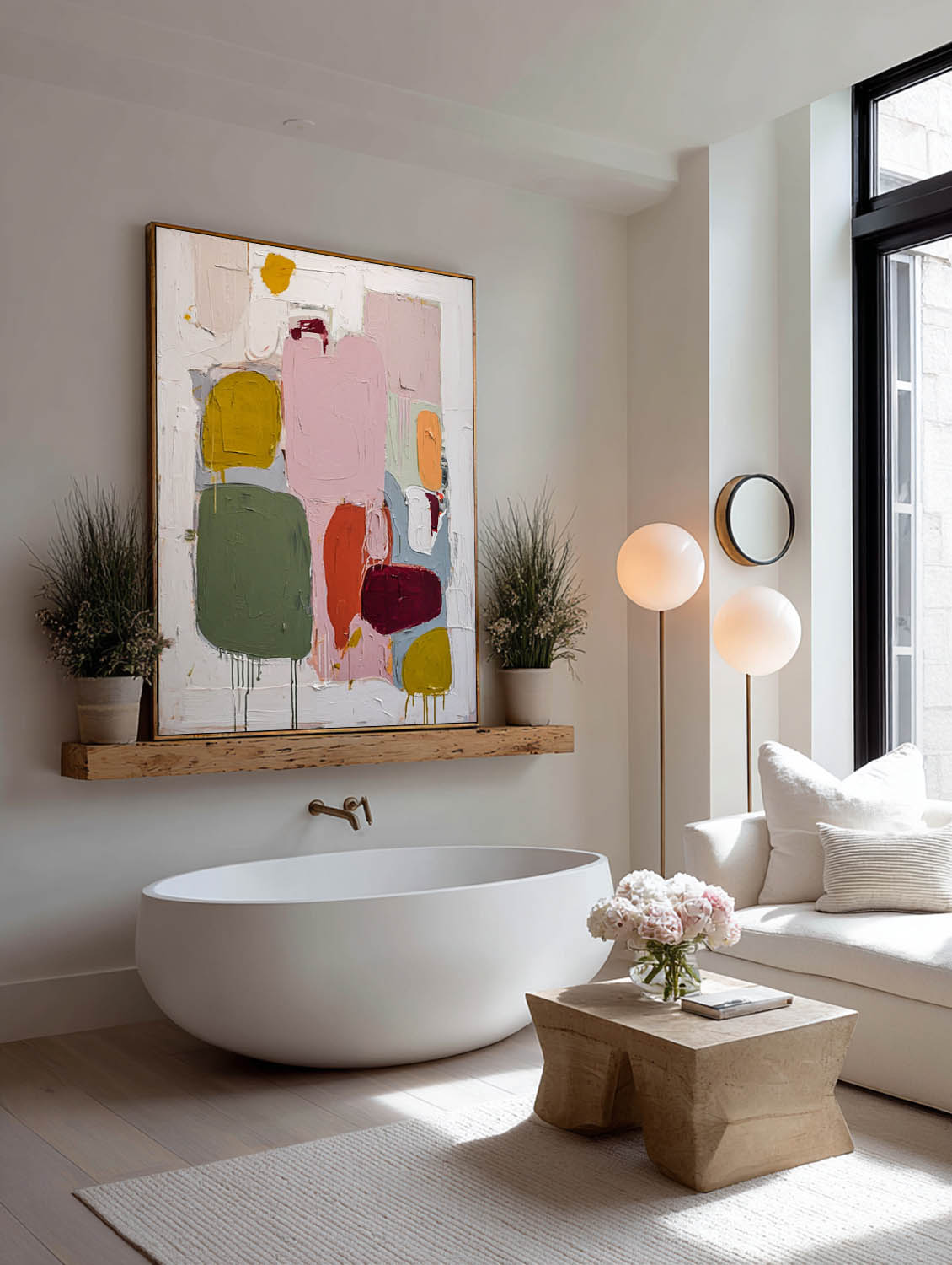 Large Multicolor Minimalist Abstract Painting On Canvas Colorful Abstract Texture Painting Contemporary Multicolor Abstract Painting