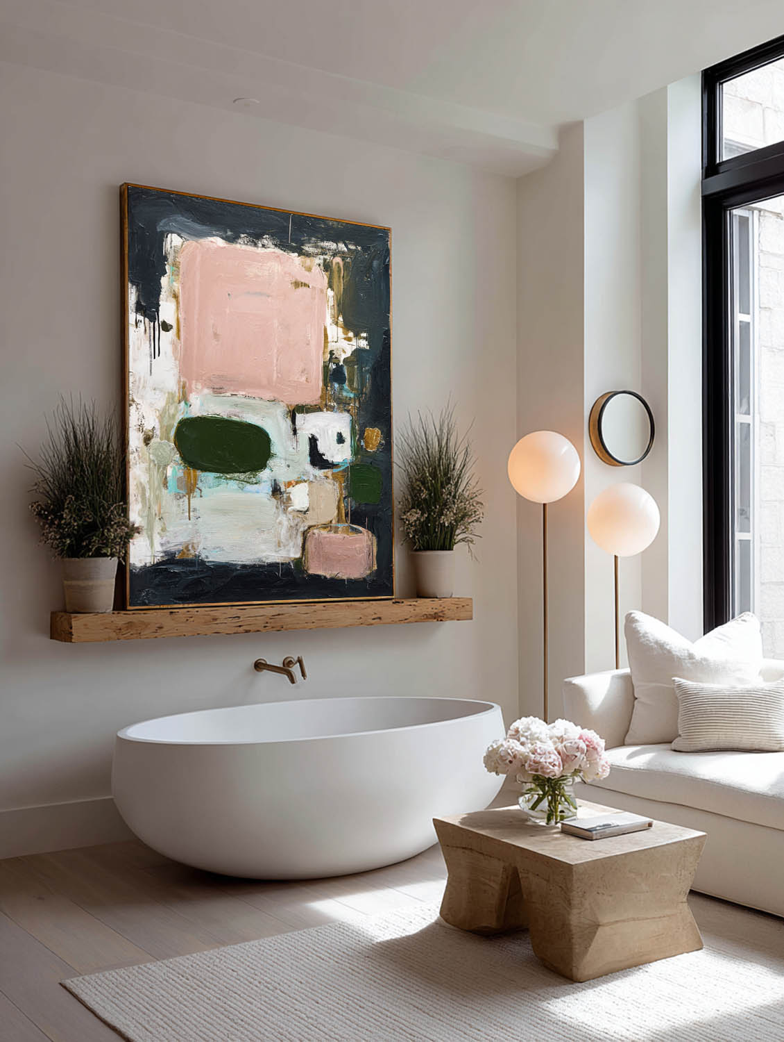 Handmade Multicolor Abstract Canvas Art Minimalist Handmade Multicolor Abstract Canvas Art