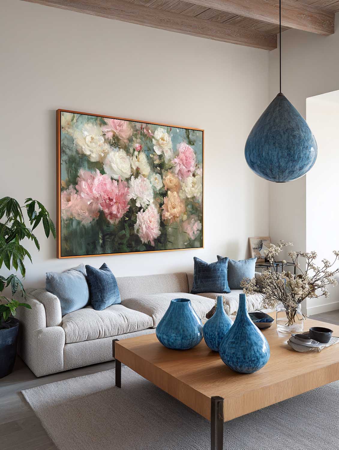 Original Abstract Peony Flower Oil Painting Minimalist Abstract Floral Oil Painting On Canvas Large White And Pink Peony Wall Art
