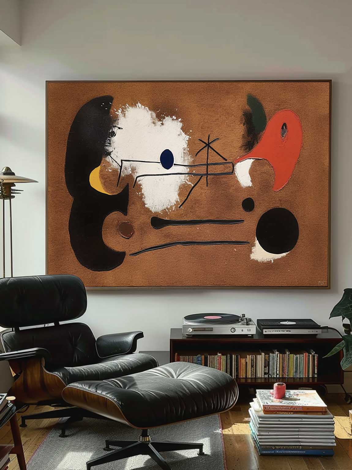 Vintage Black And White Painting Large Original Abstract Canvas Art Large Vintage Canvas Art