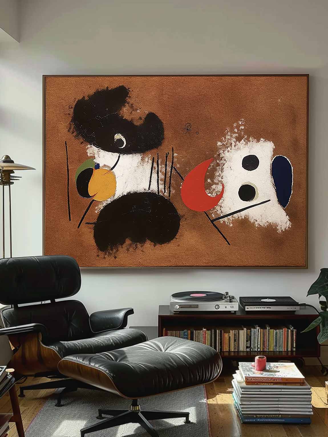 Minimalist Vintage Brown Artwork Vintage Brown And Black Abstract Canvas Art Vintage Brown Wall Art
