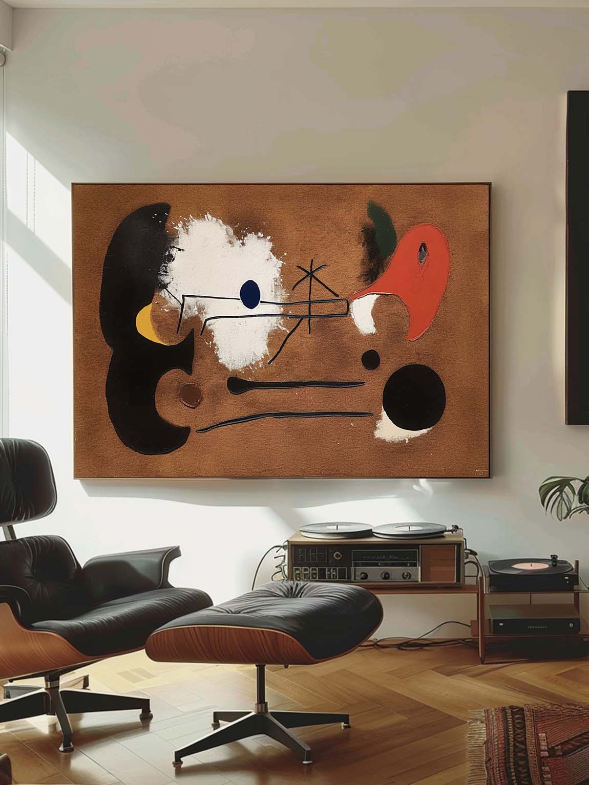 Vintage Black And White Painting Large Original Abstract Canvas Art Large Vintage Canvas Art