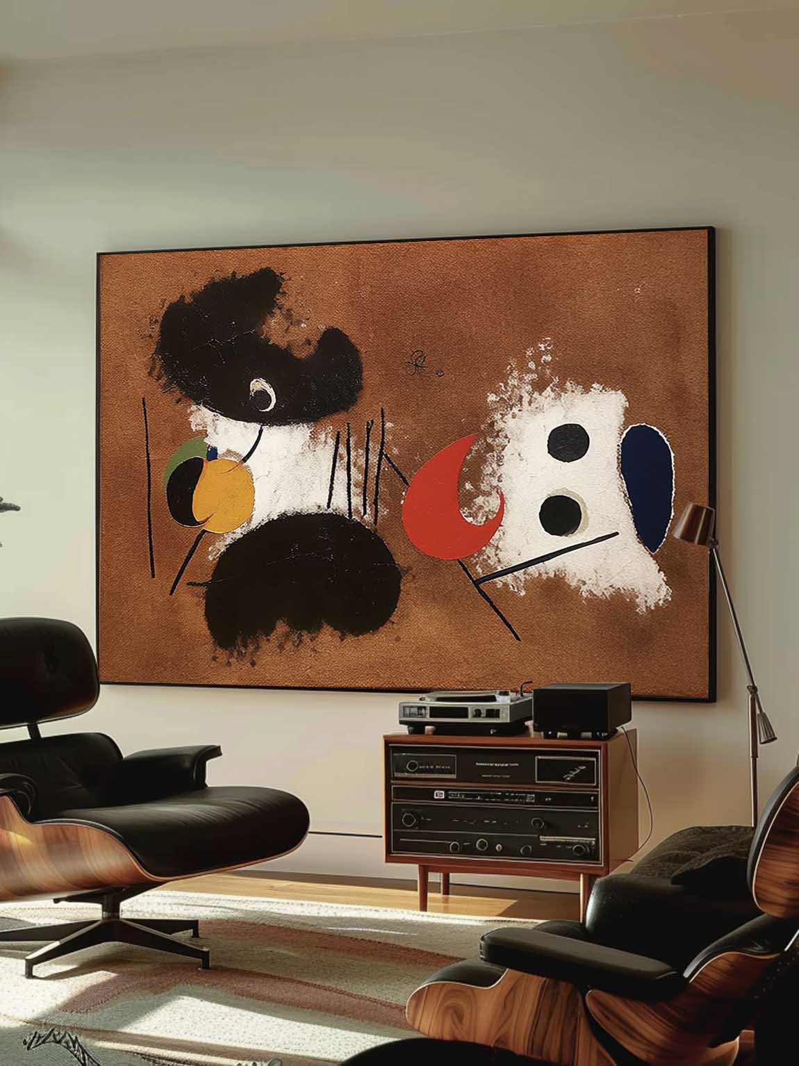 Minimalist Vintage Brown Artwork Vintage Brown And Black Abstract Canvas Art Vintage Brown Wall Art