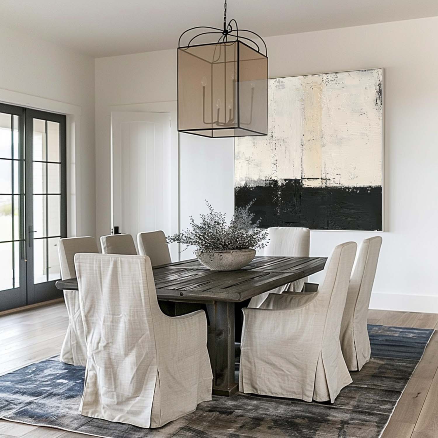 Vintage Black And White Texture Painting Neutral Black And White Abstract Art Wabi Sabi Black Abstract Canvas Art