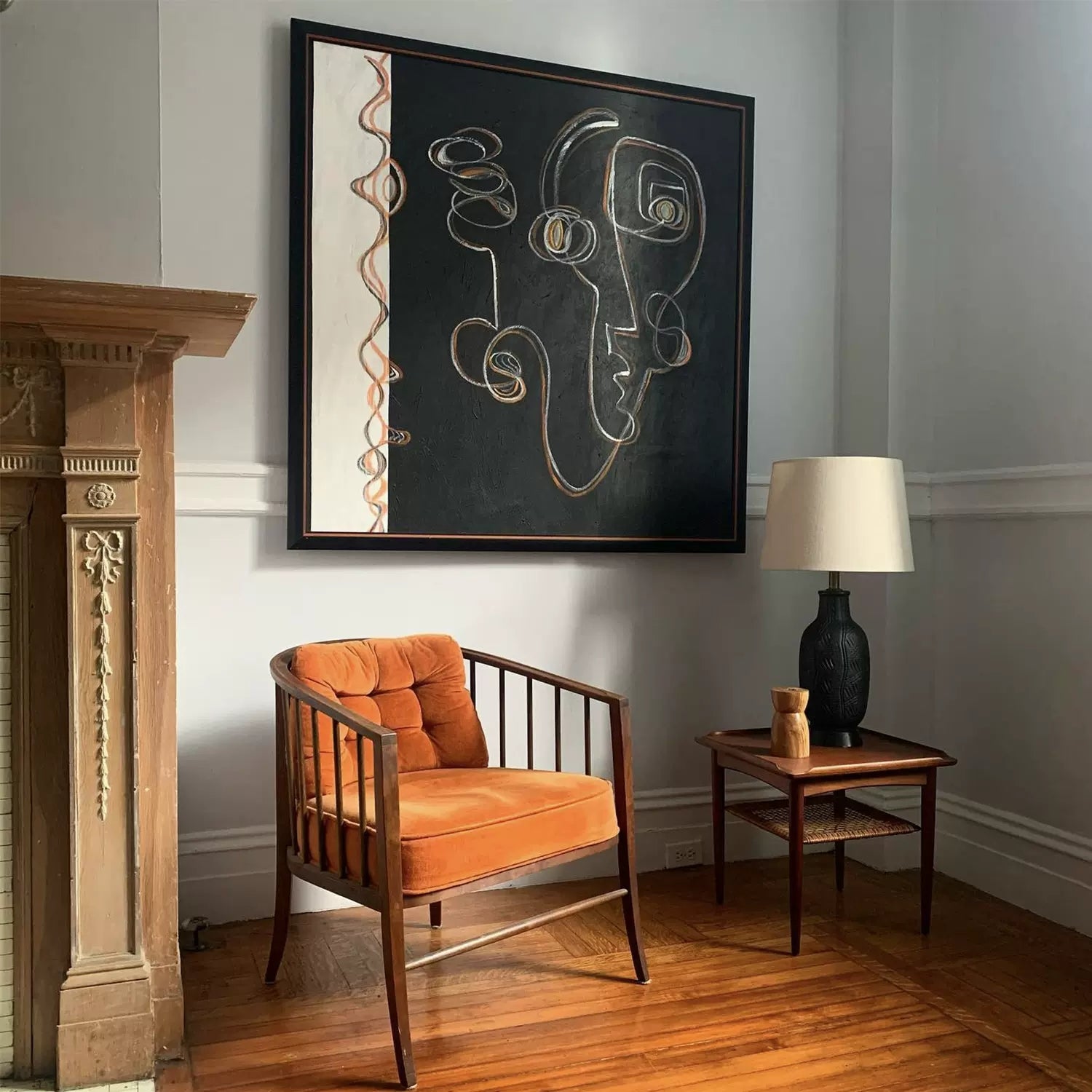 abstract minimalist line portrait art minimal face line art abstract woman art