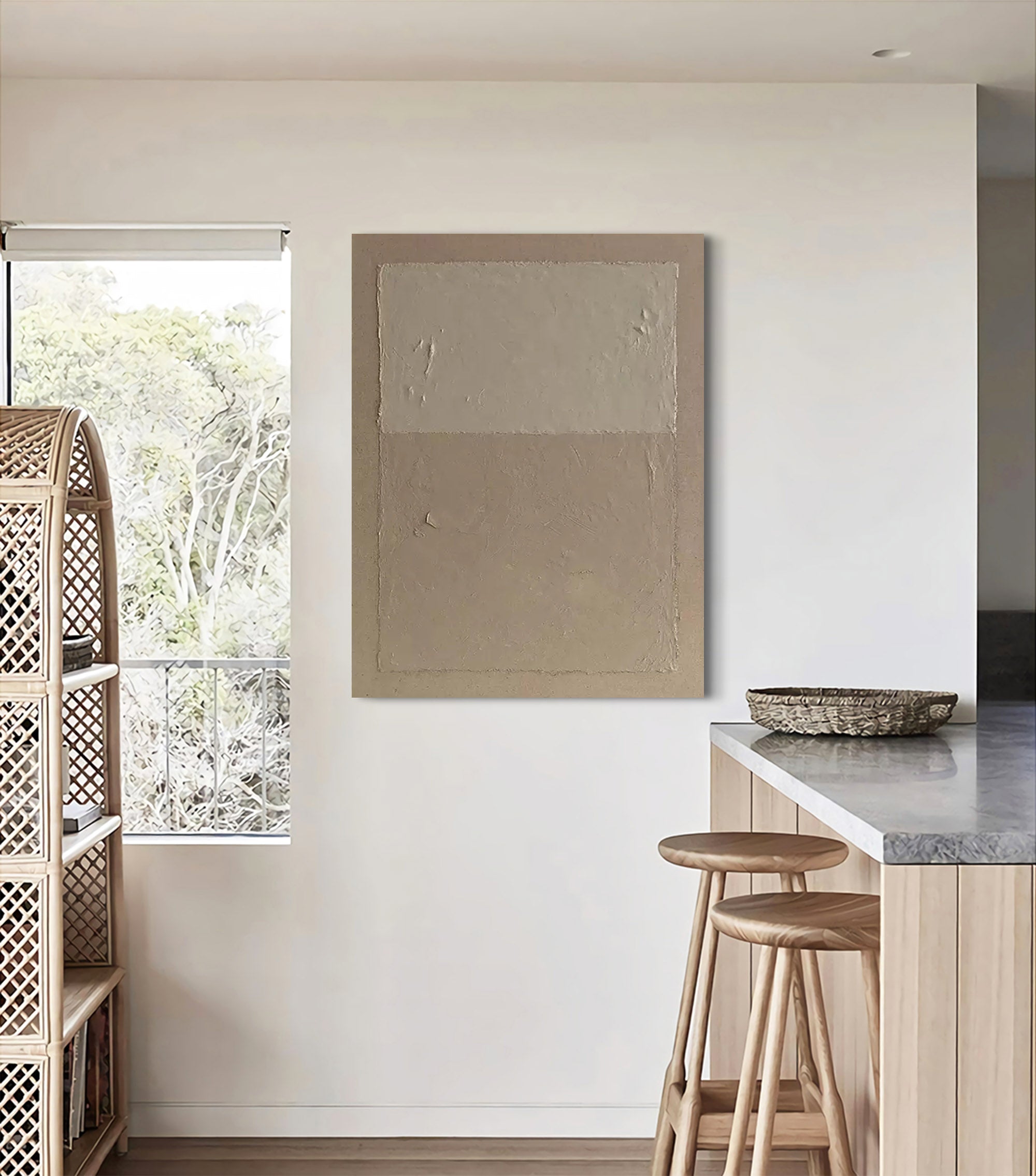 abstract minimalist wall art modern framed beige minimalist painting contemporary minimalist painting