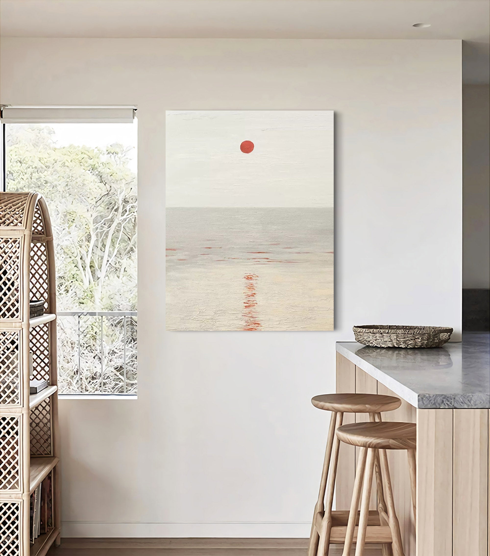 large minimalist landscape painting acrylic japanese minimalist painting on canvas for livingroom