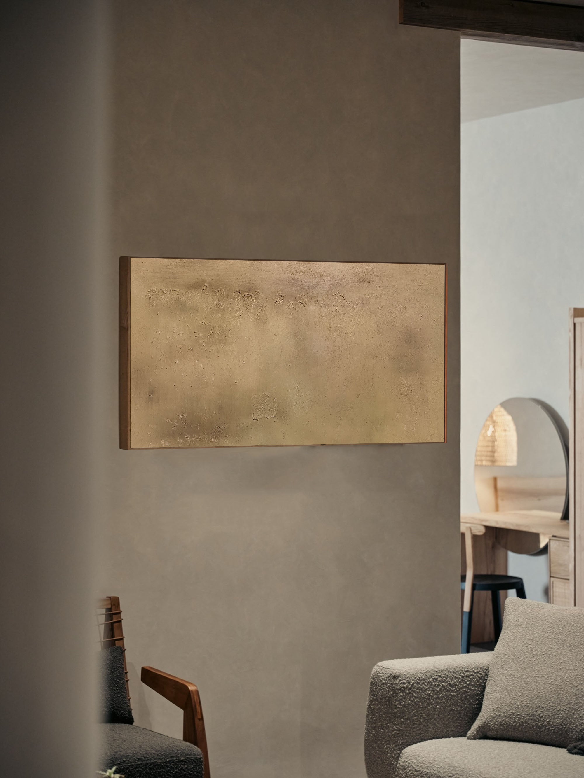 Extra Large abstract minimalist painting on canvas Large brown minimal painting acrylic