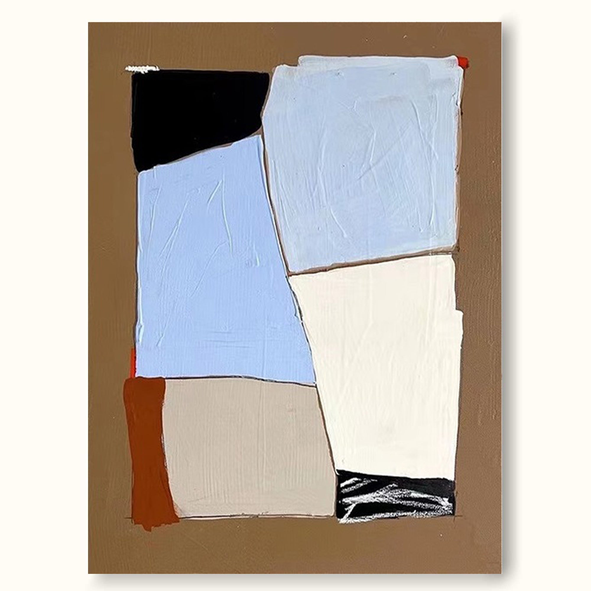 Image showcasing Framed Large Minimalist Geometric Wall Art Minimal Art Painting ...