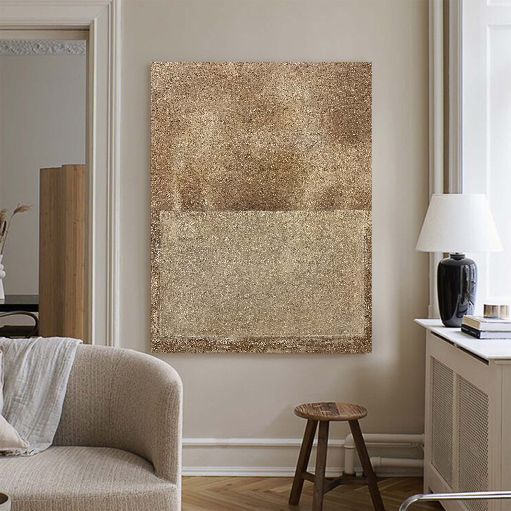 brown textured minimal art painting framed minimal art painting contemporary minimalist painting acrylic