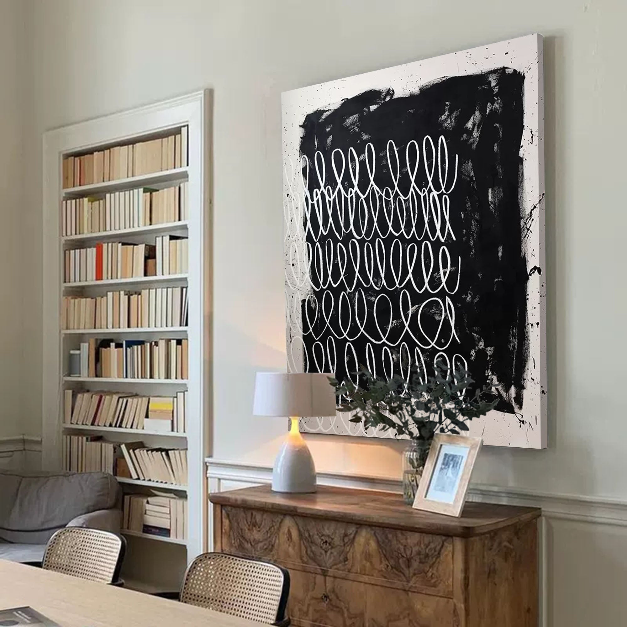 minimalist abstract line art large minimalist acrylic painting framed minimal art painting