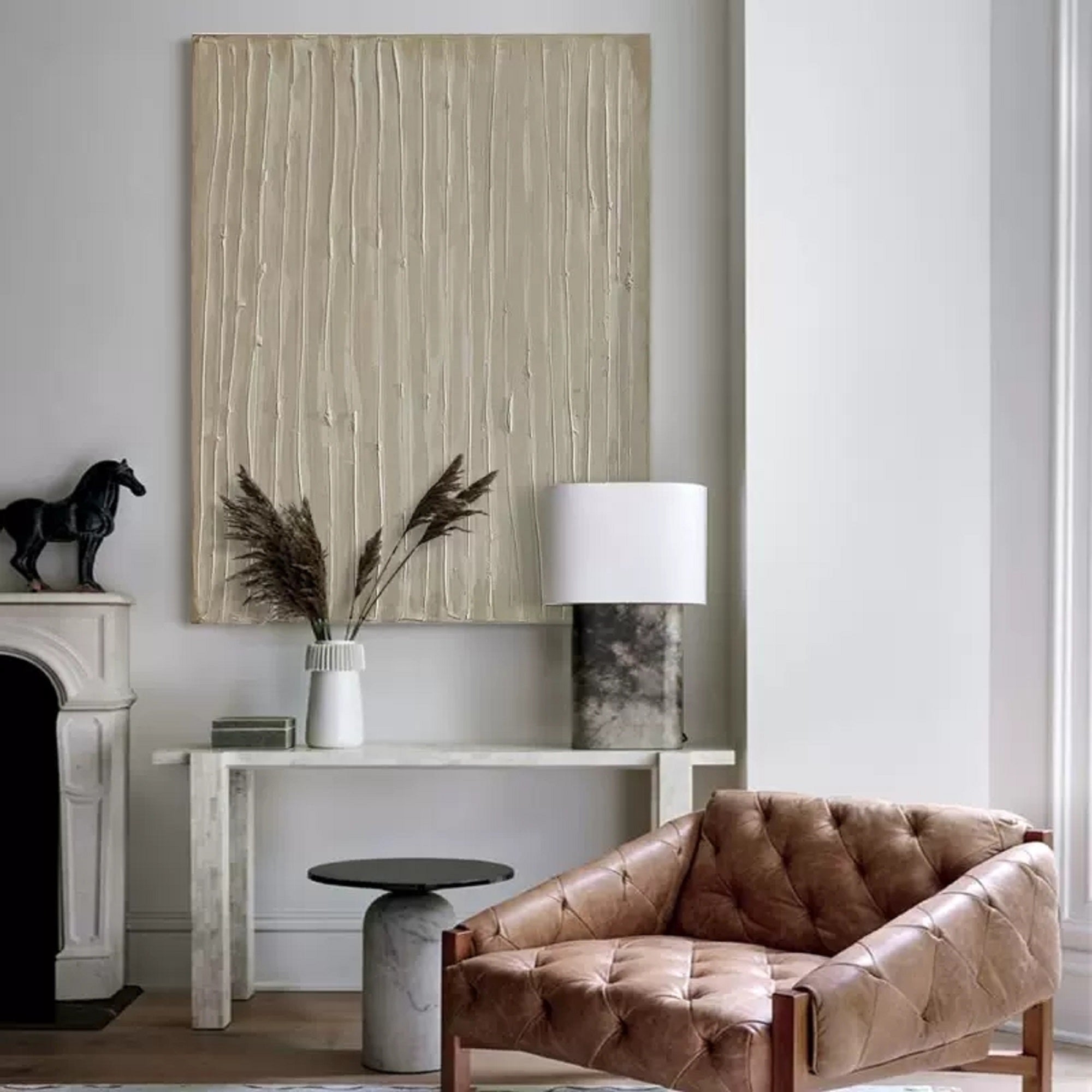 abstract minimalist line art framed oversized contemporary minimalist painting for livingroom