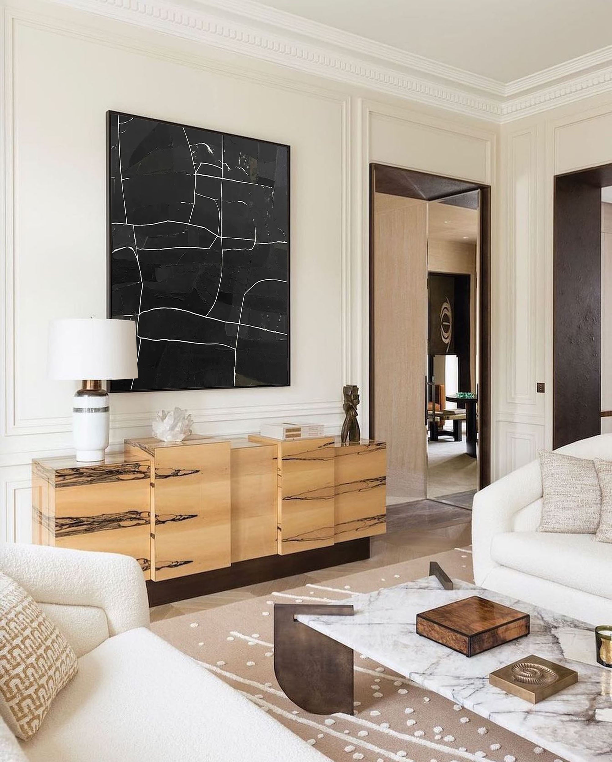 black and white minimalist art framed line minimalist painting black minimalist painting