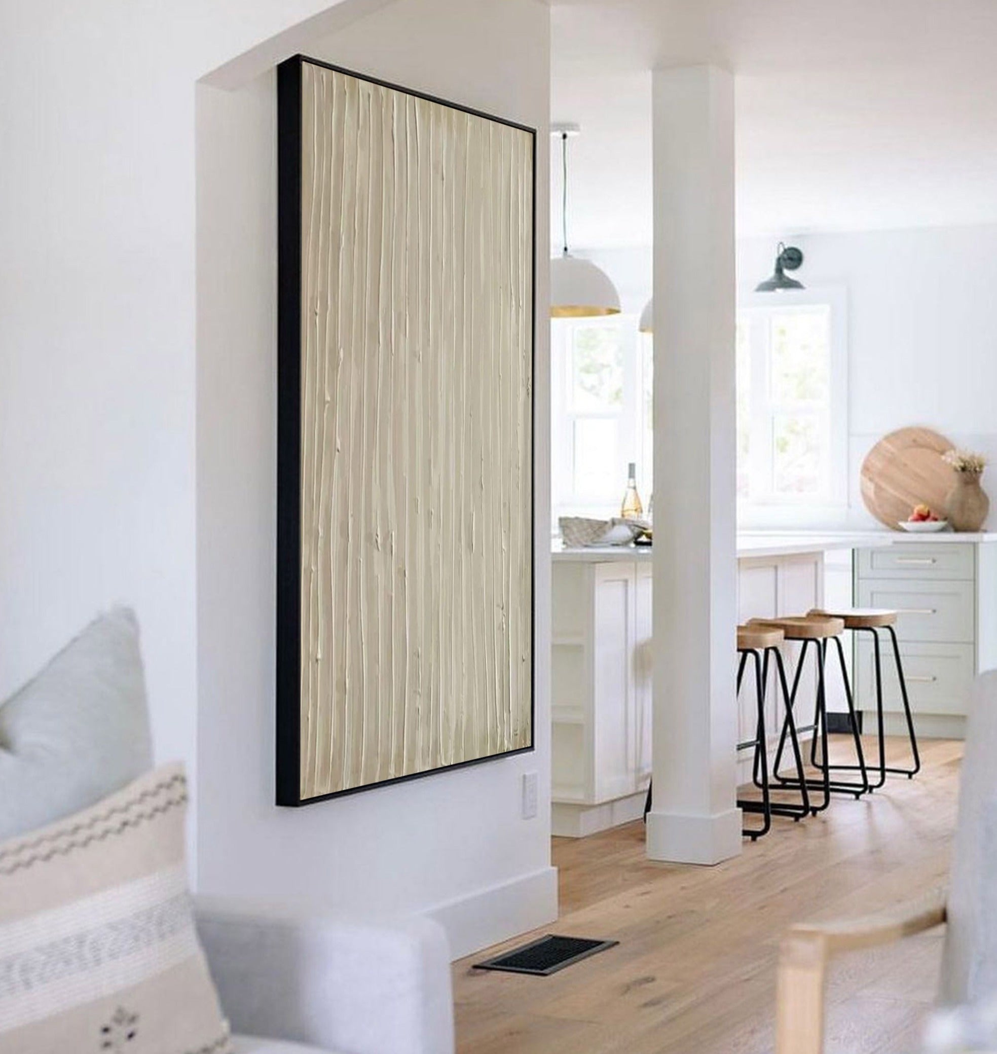 abstract minimalist line art framed oversized contemporary minimalist painting for livingroom