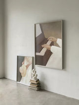 Female Pianist Hands And Piano Keys Oil Painting On Canvas Framed