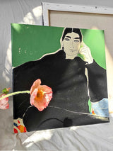 Modern Minimalist Woman Art Female Minimalist Wall Art Minimalist Portrait Painting Framed 