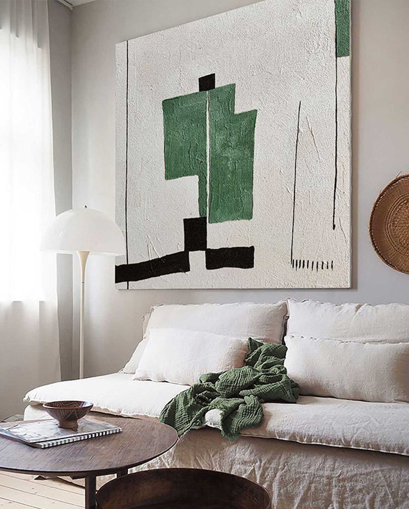 Minimalist Canvas Painting Framed Acrylic Minimalist Texture Art Large For Living Room