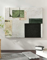 Modern Minimalist Abstract Canvas Painting Textured Minimalist Art For Living Room