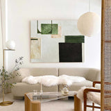 Modern Minimalist Abstract Canvas Painting Textured Minimalist Art For Living Room
