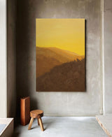 Mountain Minimalist Canvas Art Framed Modern Minimalist Abstract Landscape Painting For Living Room