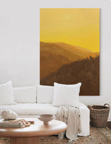 Mountain Minimalist Canvas Art Framed Modern Minimalist Abstract Landscape Painting For Living Room