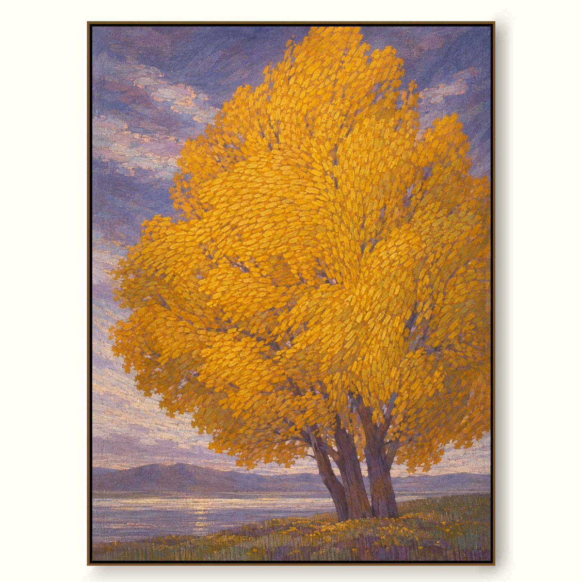 Large Textured Minimalist Tree Landscape Wall Art For Living Room And Bedroom Decor