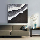 Minimalist Black And White Ocean Art White And Black Abstract Painting White And Black Wall Art