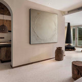 Original Beige Abstract Painting Pure Beige 3d Minimalist Painting Big Brown Canvas Art