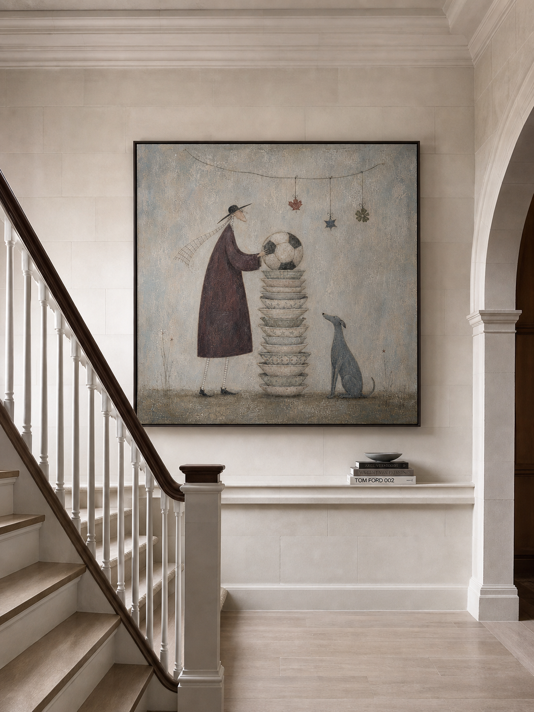 2026 World Cup Soccer Wall Art With Gentleman And Greyhound