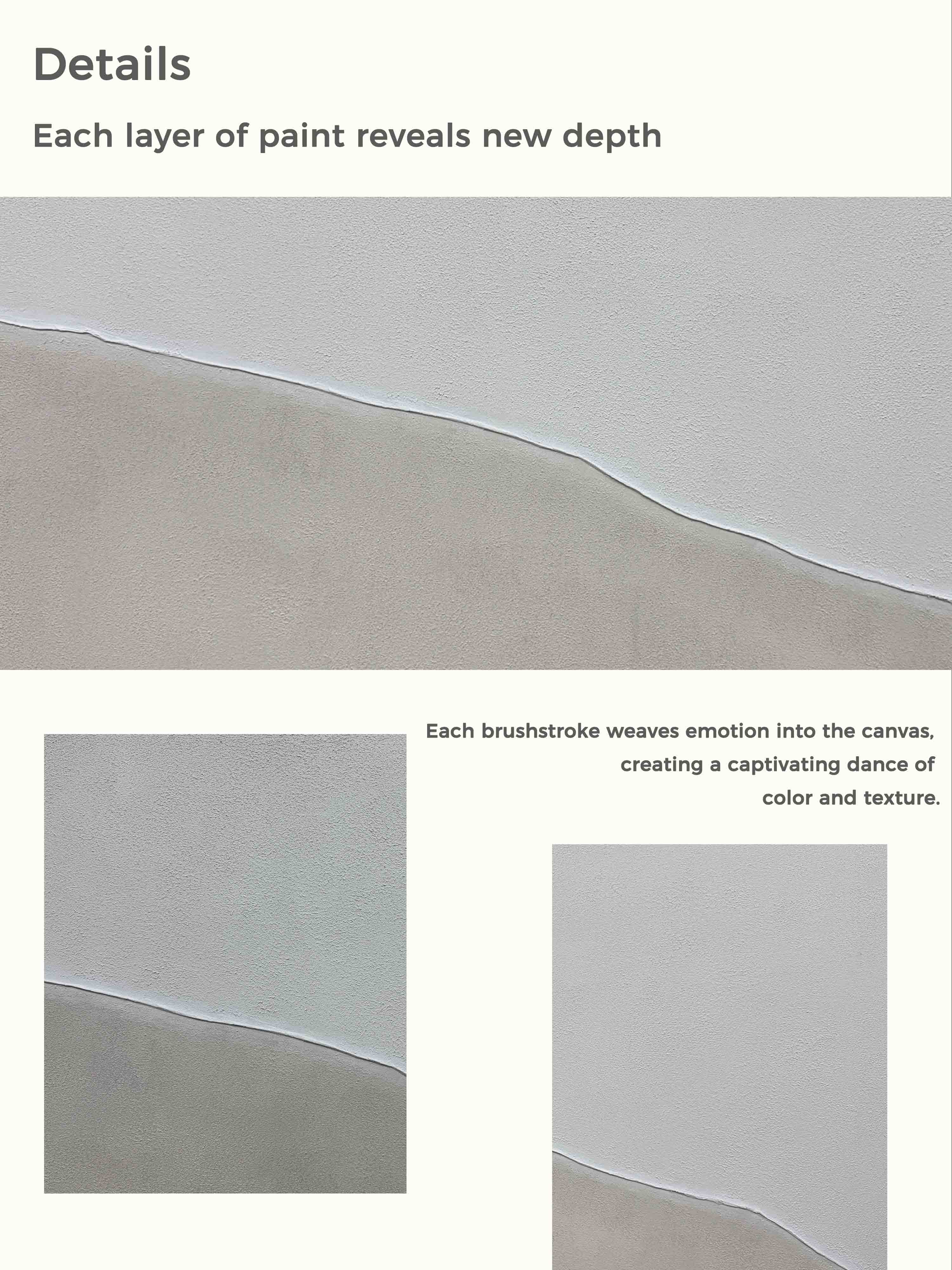 White Plaster Wall Art White Plaster Painting On Canvas Plaster Abstract Sand Beach Painting