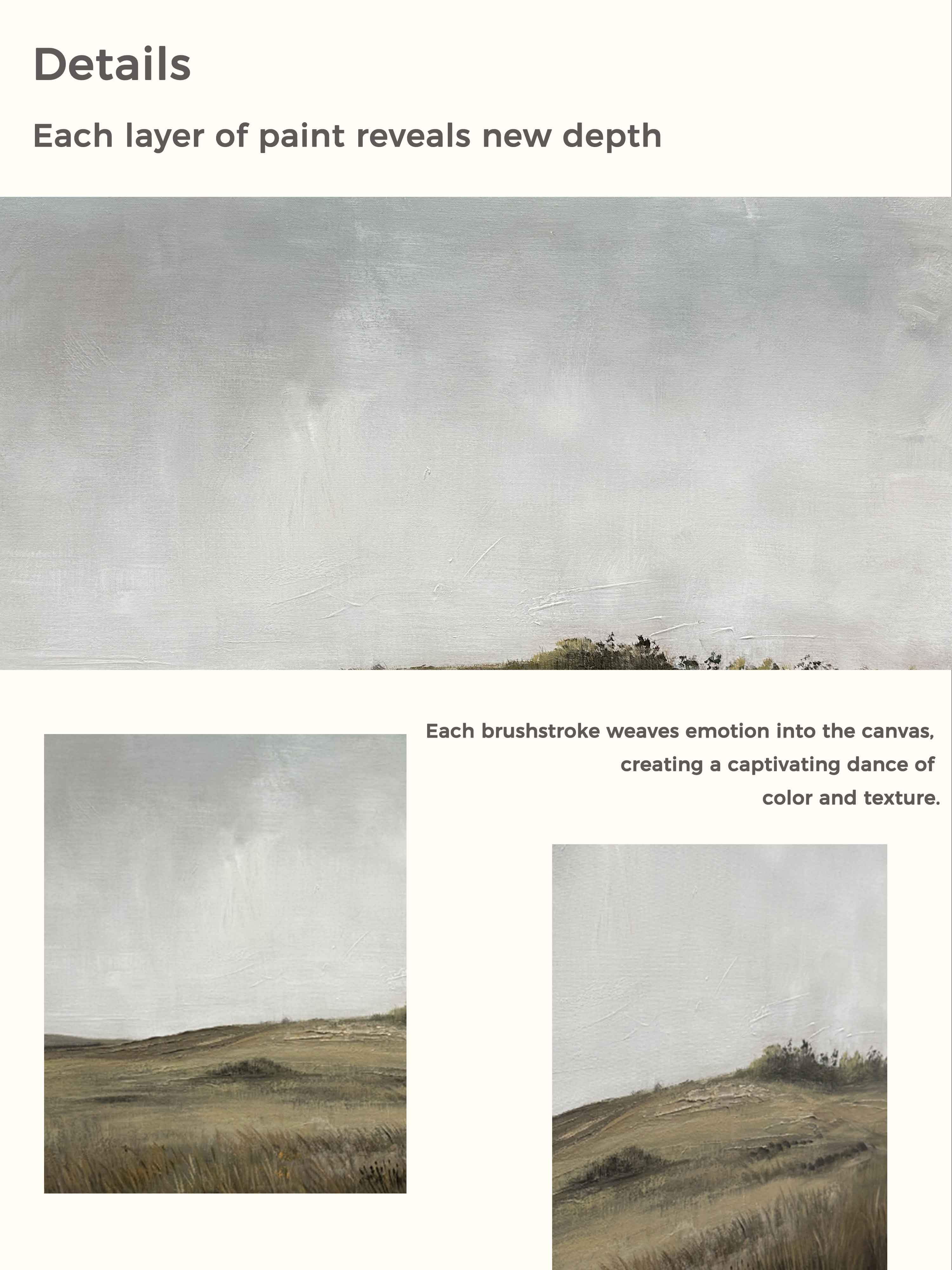 Vintage Hillside Landscape Oil Painting Vintage Landscape Canvas Wall Art Nature Scenery Wilderness Paintings