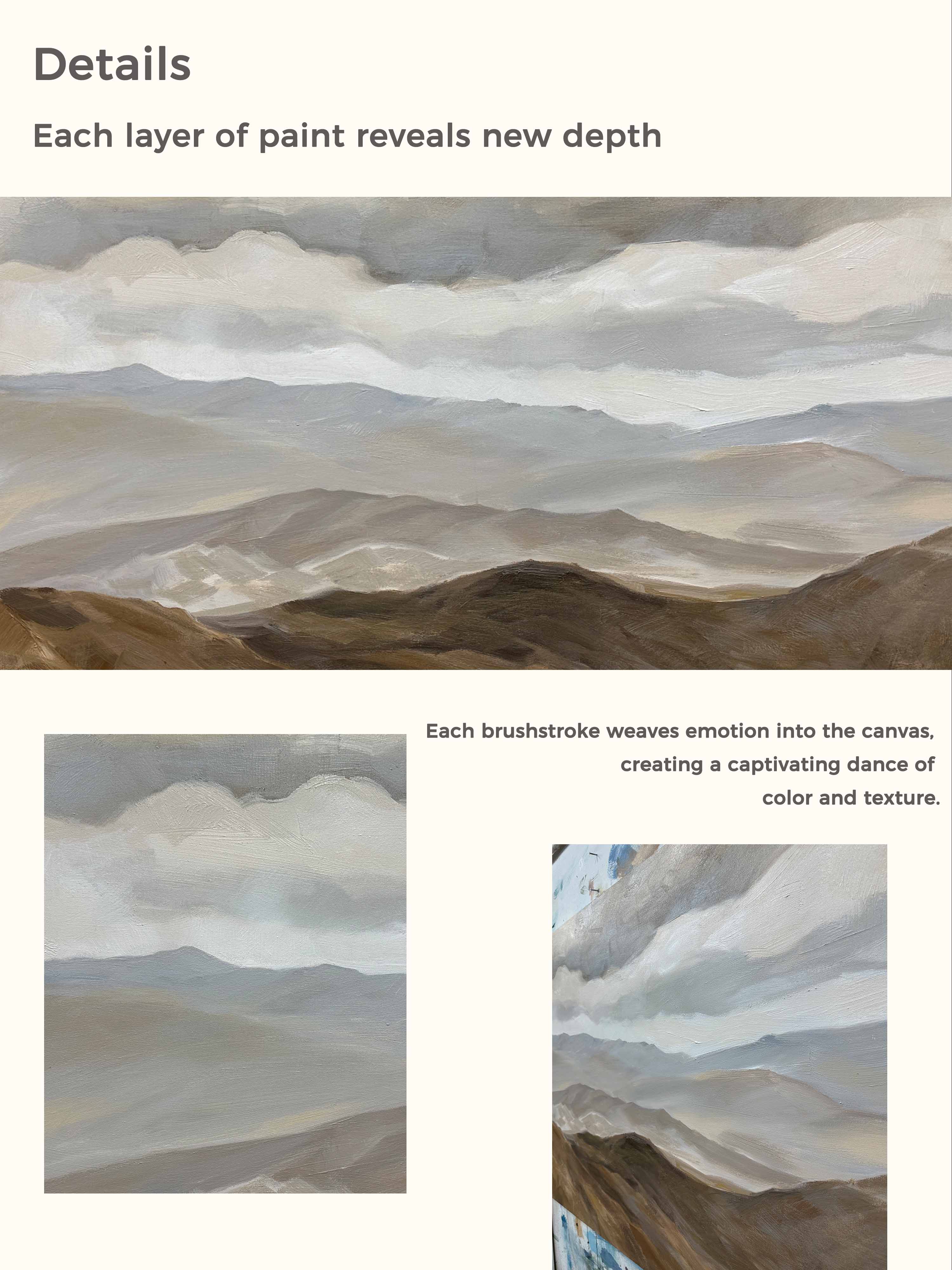 Vintage Landscape Wall Art Moody Mountain Landscape Painting Acrylic Country Landscape Painting
