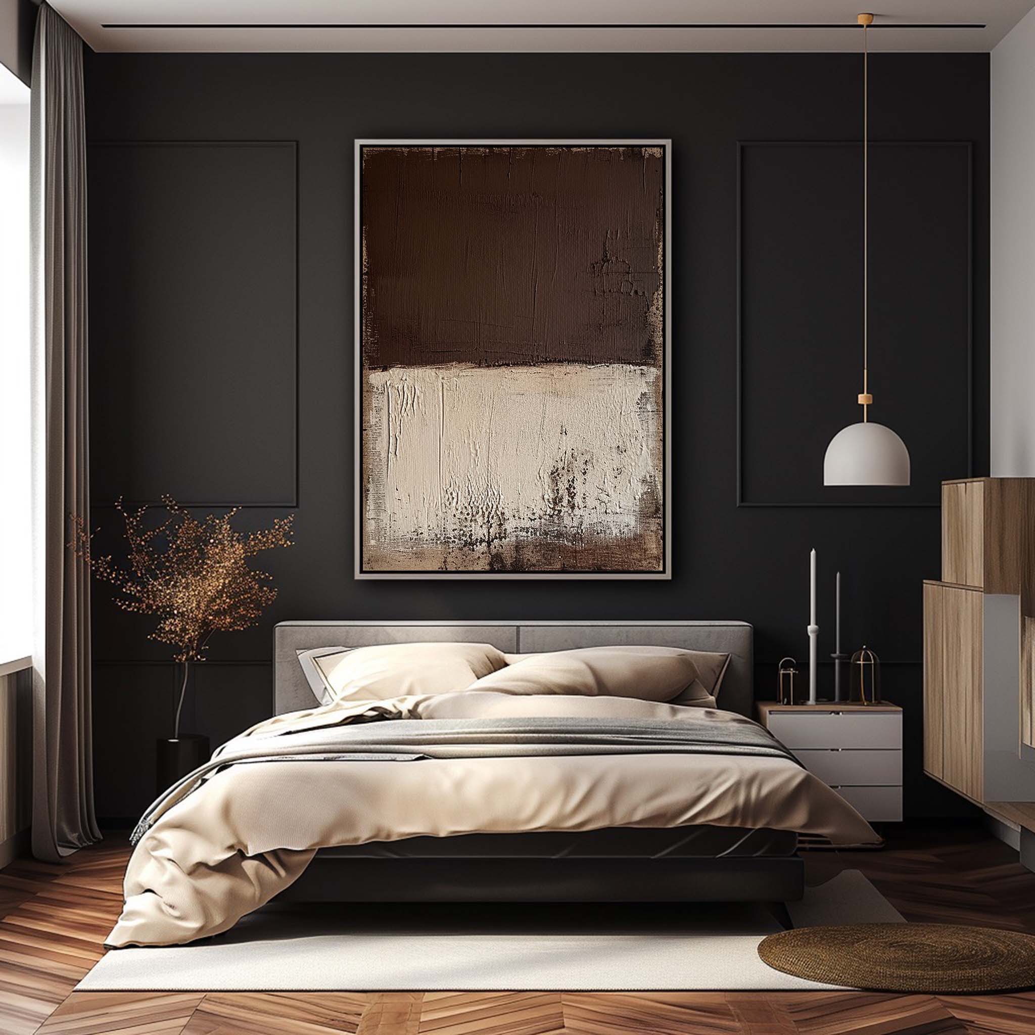Large Brown And Beige Minimalist Abstract Painting Large Beige Textured Wall Art Beige Neutral Painting