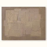 Large Minimalist Brown Painting Acrylic Original Brown Minimalist Art Big Brown Canvas Art