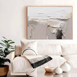 Large Beige And White Wall Art Minimalist Beige Texture Painting Beige Texture Wall Art
