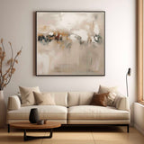 Large Brown And Beige Texture Painting Minimalist Beige Wall Art White Wall Art On Canvas