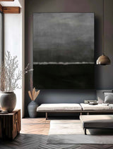 Black And Grey Minimalist Painting Black And White Wall Art Black And Grey Abstract Art