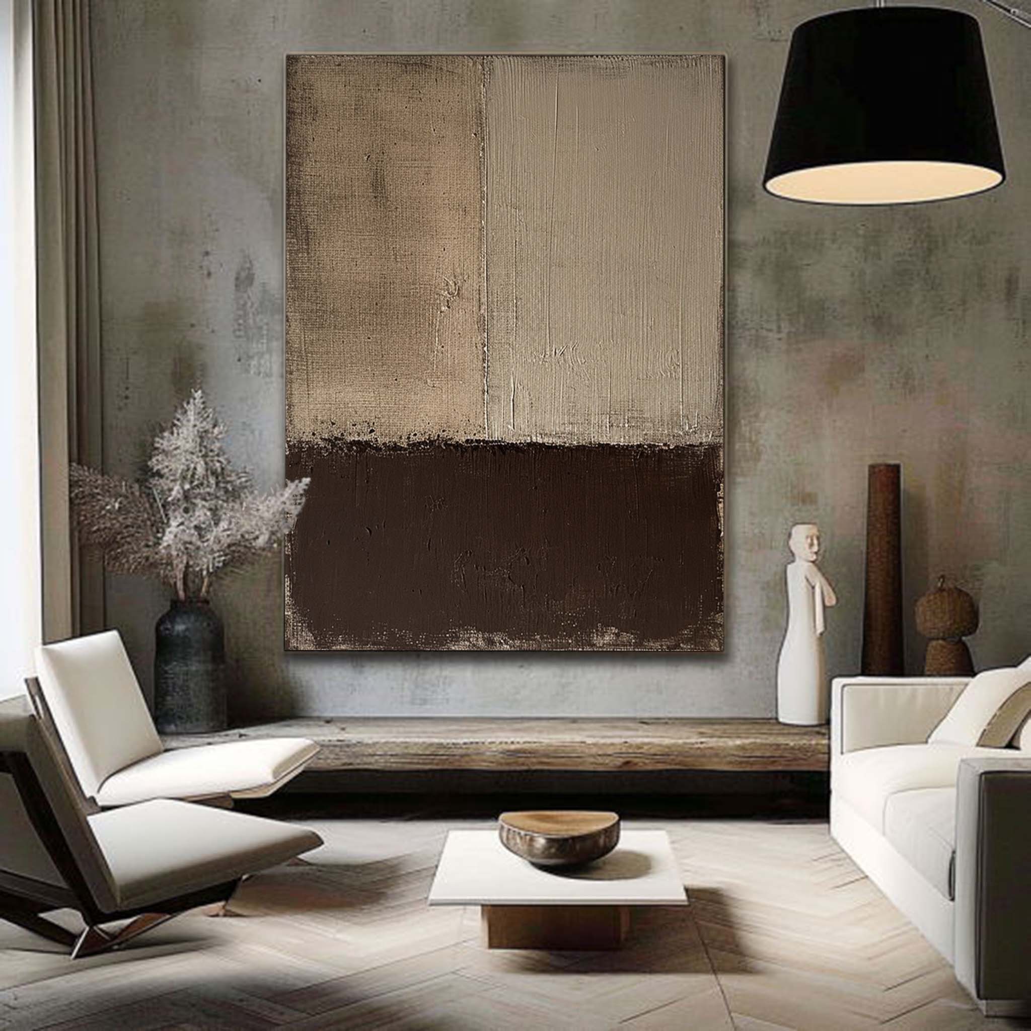 Beige Brown Minimalist Wall Art Beige Wabi Sabi Wall Art Brown Beige Texture Painting