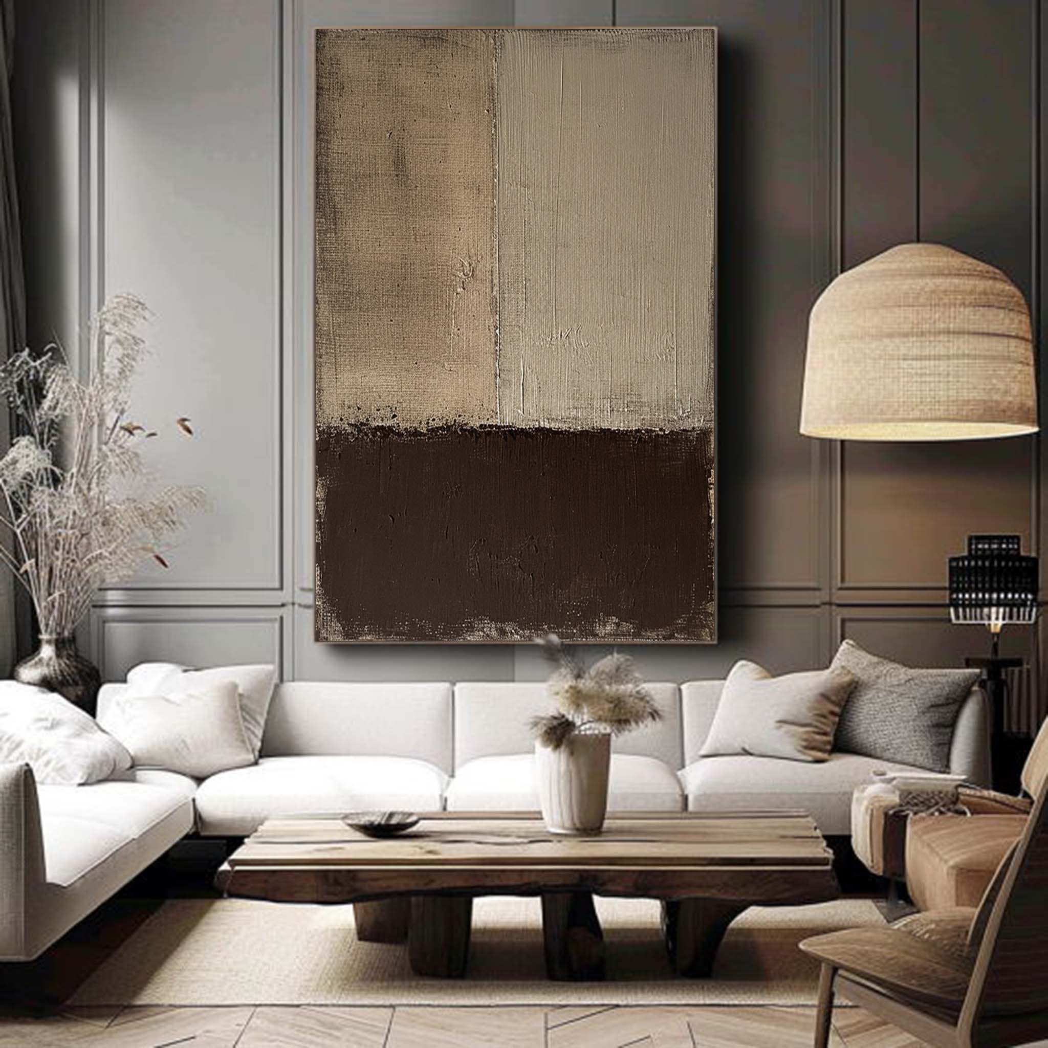 Beige Brown Minimalist Wall Art Beige Wabi Sabi Wall Art Brown Beige Texture Painting